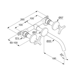 Смеситель для раковины Kludi Nova Fonte (201440539)
