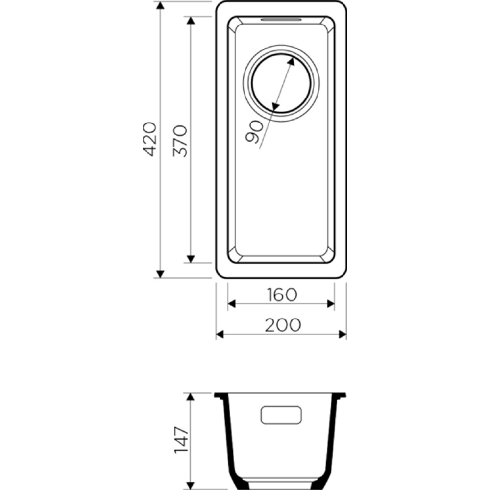 Кухонная мойка Omoikiri Kata 20-U-GR Artgranit (4993376) leningrad grey