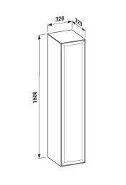 Пенал Laufen The New Classic L/R 4.0606.1.085.631.1/4.0606.2.085.631.1, цвет - белый, 32 х 32 х 160 