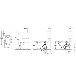 Унитаз напольный 76180101 VILLEROY&BOCH O'NOVO, 355x455 мм