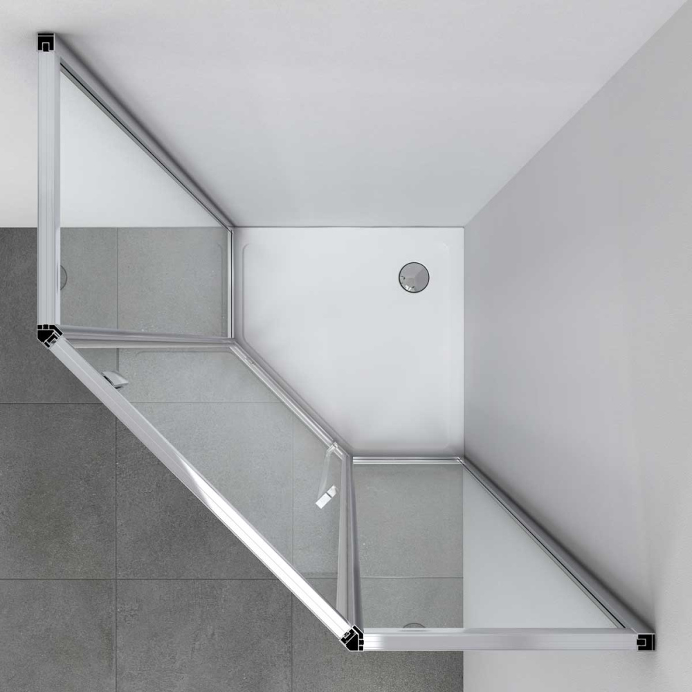 Душевой уголок Vincea Penta (VSP-3P100CLB) черный