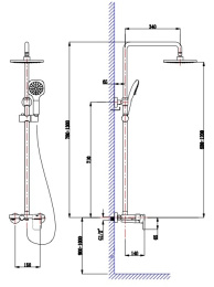 Фото Душевая система Timo Lotta-Thermo SX-2610 Color