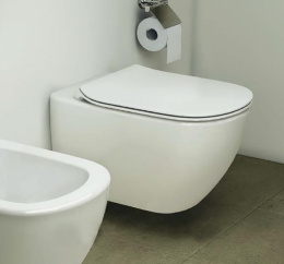 Инсталляция с унитазом Ideal Standard Tesi T387201, сиденье микролифт, клавиша хром, комплект