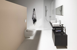Подвесной унитаз-биде Laufen Cleanet Riva 8.2069.1.400.000.1 безободковый