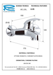 Фото Смеситель Remer для ванны  короткий нос RR G05