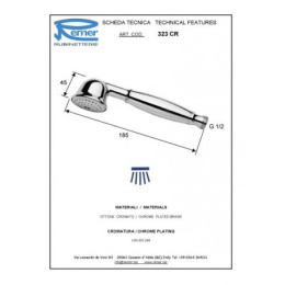 Remer SHOWERS RR 323DO Лейка, золото