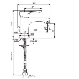 Vidima WAVE BA413AA Смеситель для умывальника