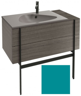 Тумба под раковину Jacob Delafon Nouvelle Vague 100 см, EB3031-S30, с выступом, цвет - бирюзовый сат