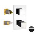 Смеситель термостатический для душа Remer Q-Elegance QT93KBCFP, черный брашированный хром