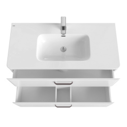 Фото Тумба с раковиной Iddis  Brick белая,  100 см (BRI10WFi95K)