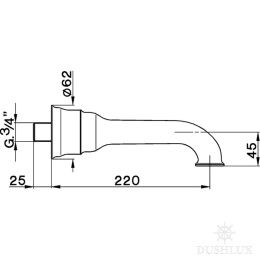 Фото Излив для наполнения ванны Cisal Arcana AR00024227