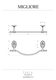 Фото Migliore Edera 16924 Полотенцедержатель L63 см, хром