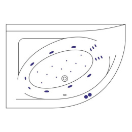 Фото Excellent Aquarella WAEX.ARL15.ULTRA Ванна 1500x1000 L "ULTRA" (хром)