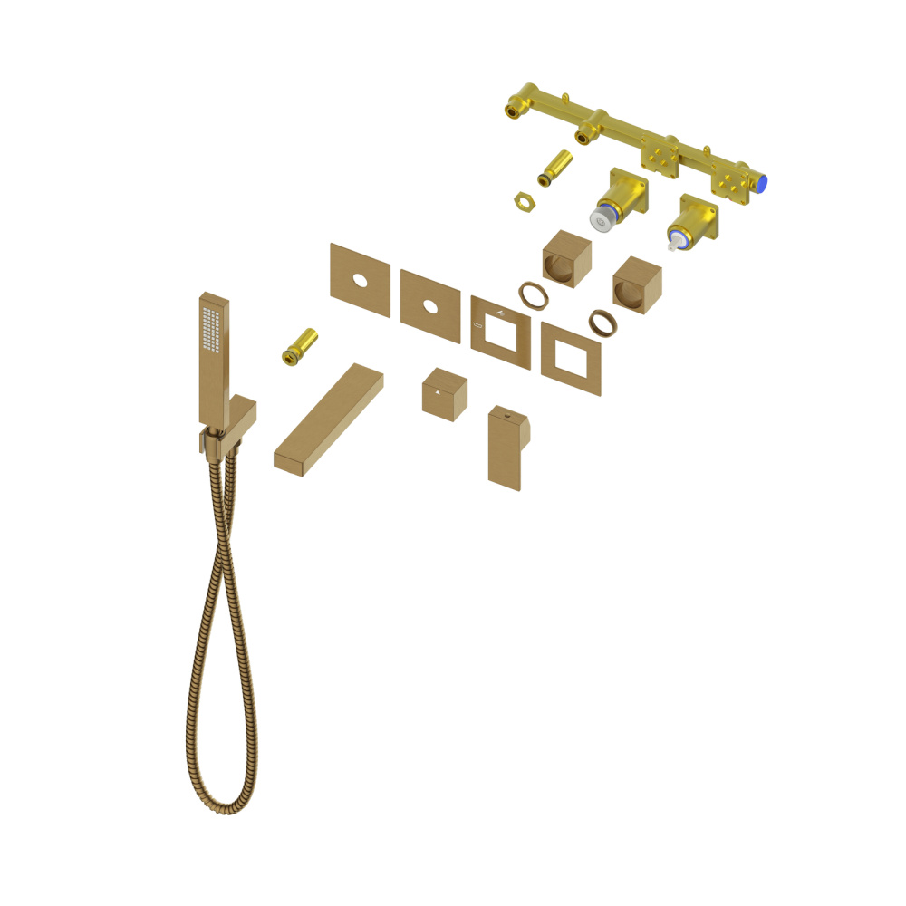 Фото Смеситель встроенный для ванны с душем Timo Selene 2014/17YSM золото матовое