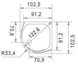 Душевой уголок Jacob Delafon Indigo E44R9009A-GA, 90 х 90 см правый, стекло прозрачное