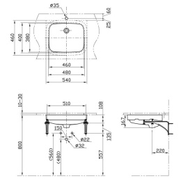 Фото Раковина Toto Public LW765Y 54