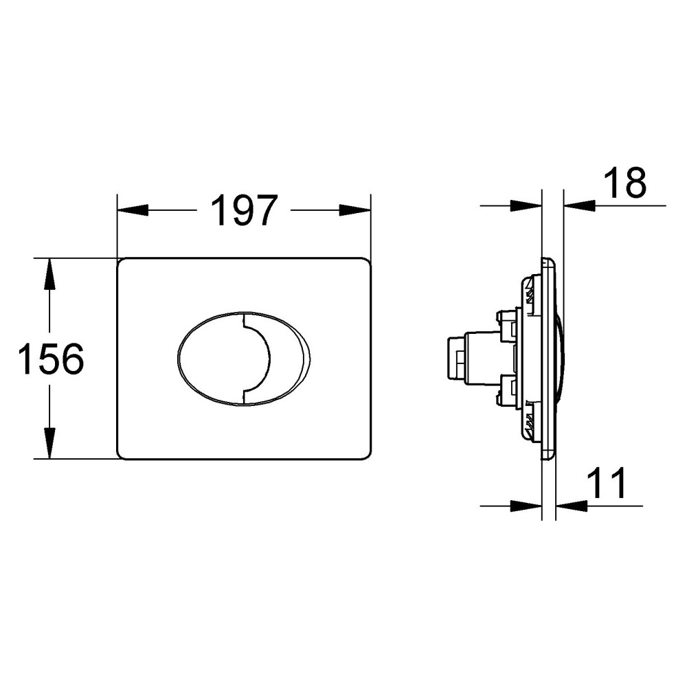 Кнопка смыва Grohe Skate (38506P00) серый