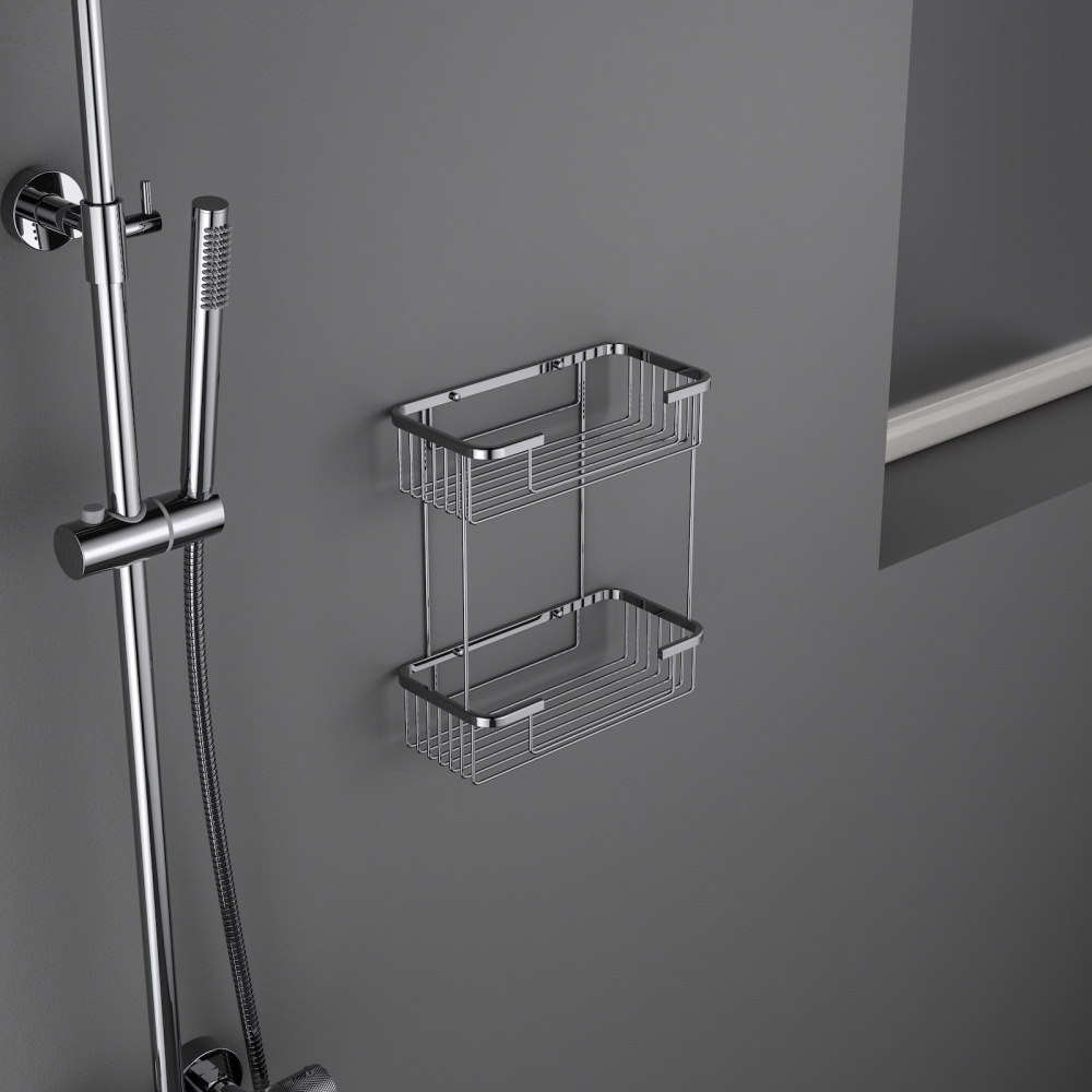 Фото Полка двойная Timo Saona 13083/00 хром