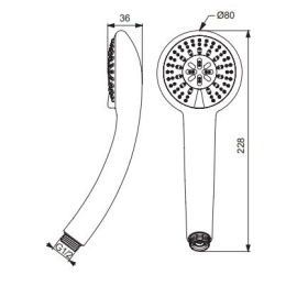 Ручной душ Vidima FRESH BA206AA хром