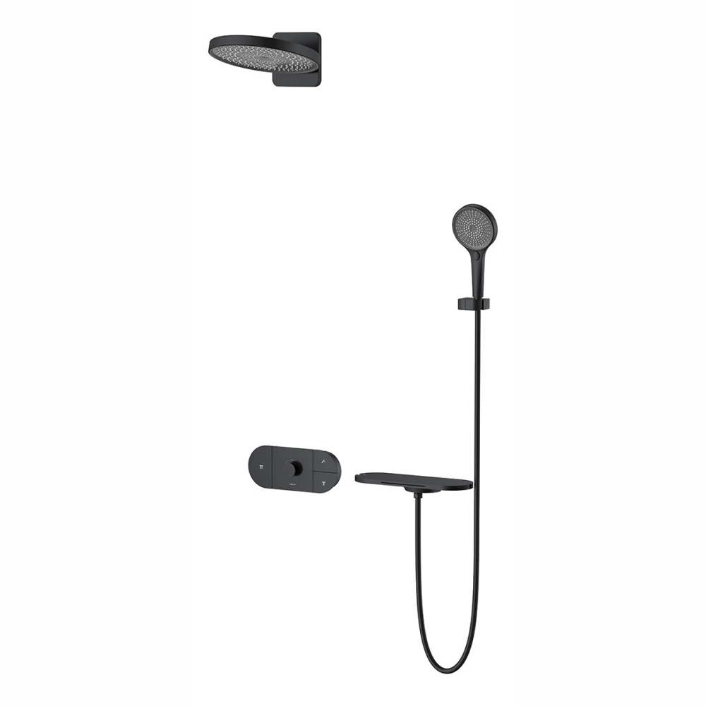 Фото Душевой комплект Vincea (VSFW-2F12TMB) черный матовый