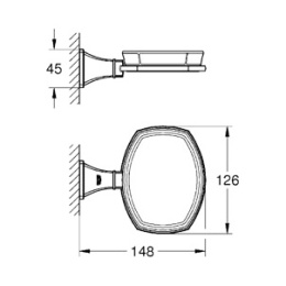 Фото Grohe Grandera 40628000 Держатель с керамической мыльницей