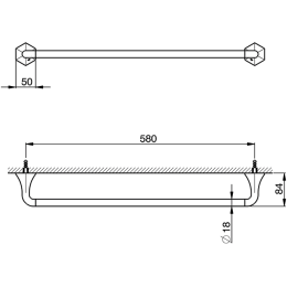 Держатель полотенца Cisal Cherie CE09010224, золото