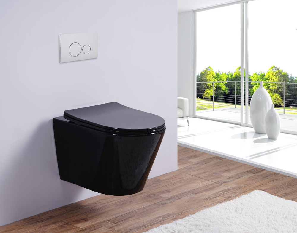 Фото Унитаз подвесной Esbano (ESUPCLAVB) черный, глянцевый