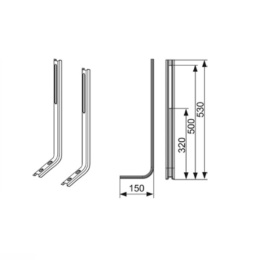 TECE Монтажные опоры для 9370000 (пара)