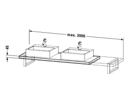 Консоль ламинированная Duravit Vero VE097C07373 1420mm