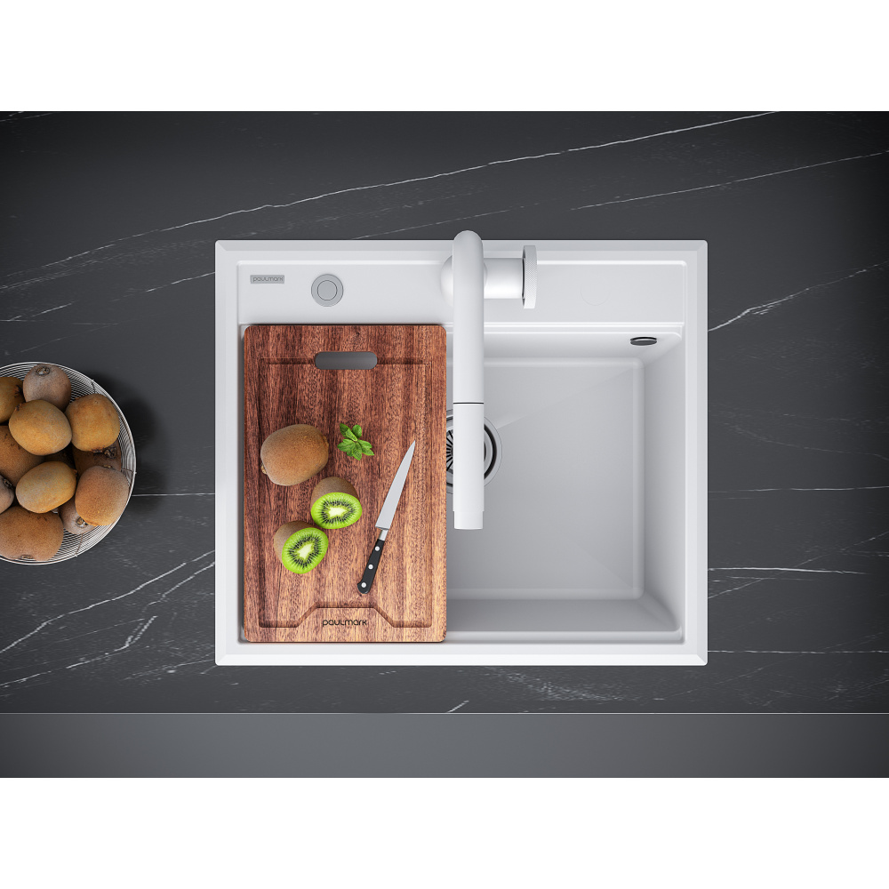 Мойка для кухни Paulmark Stepia (PM115951-WH) белый