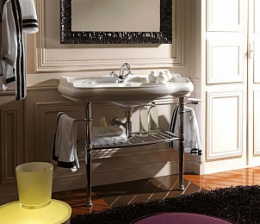 Металлическая структура Консоль под раковину Kerasan Retro 730090+ с раковиной