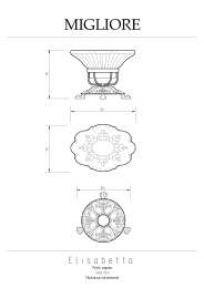 Фото Migliore Elisabetta 16988 Mыльница настольная, керамика бронза