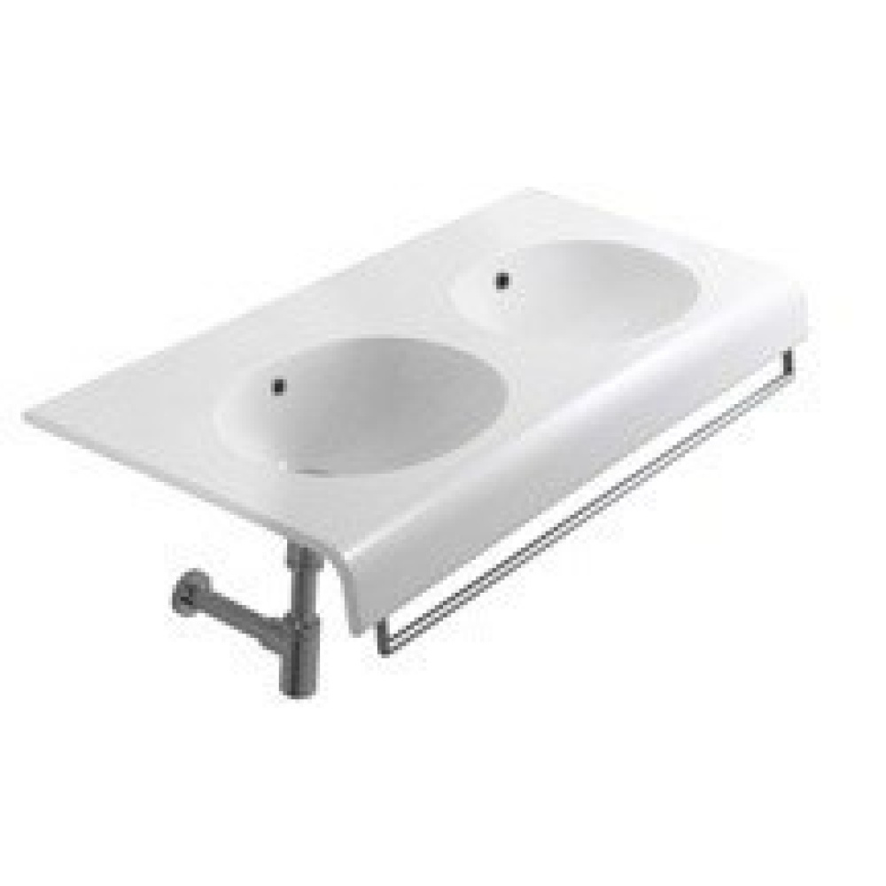 Раковина двойная Globo Bowl+ (BP110.BI) белый