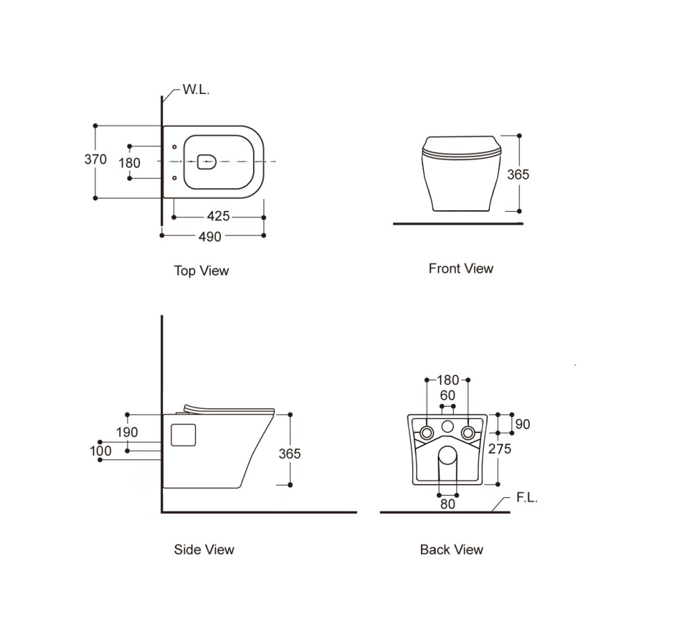 Подвесной безободковый унитаз с сиденьем микролифт Avimano Promotion 1000080, цвет белый глянцевый