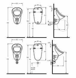 Фото Писсуар подвесной beWash Eri 37108001 с гигиеническим покрытием