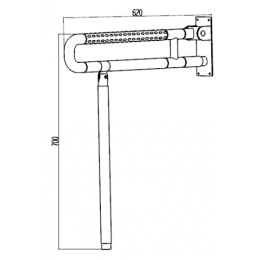 1W012 Поручень откидной складной