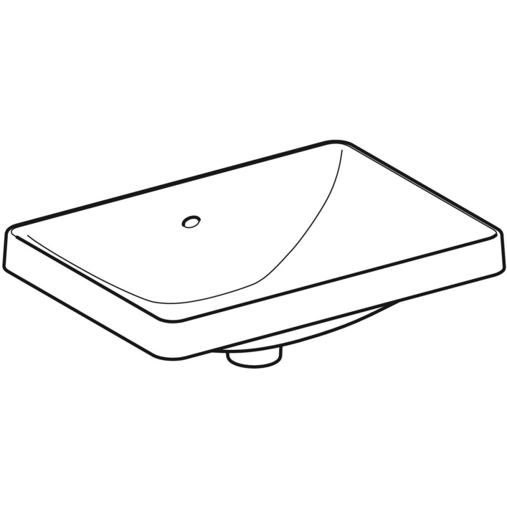 Geberit Variform 500.736.01.2 Раковина, встраиваемая сверху, накладная