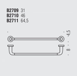 Полотенцедержатель Colombo BASIC B2711 64,5 см