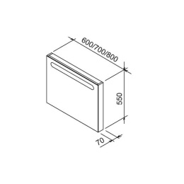 Зеркало Ravak Chrome (X000000550), белый