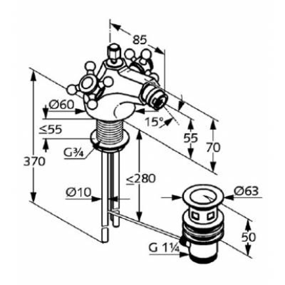 Фото Смеситель для биде Kludi Adlon (512114520)