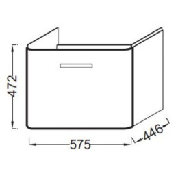 Фото Тумба под раковину Jacob Delafon Replay 60 подвесная 1 ящик