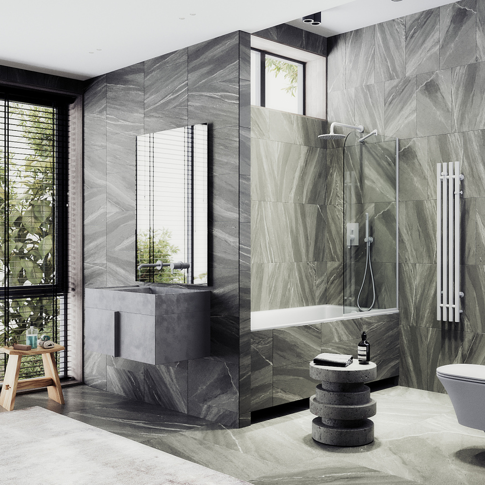 Фото Шторка на ванну Maybah Glass MGV-63-1у в узком профиле