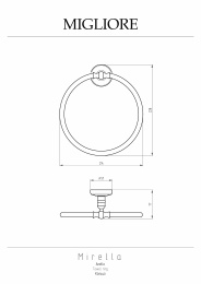 Фото Кольцо для полотенец Migliore Mirella 17241 хром