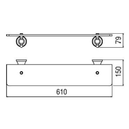 NOBILI ACGR70/600BR Полка (бронза)