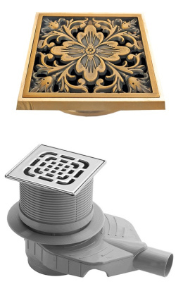 Фото Душевой трап Viega Advantix (669201+21975) бронза, серый