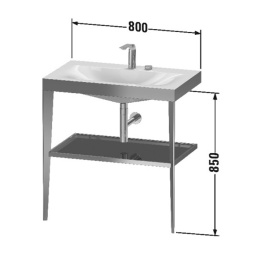 Консоль напольная с раковиной Duravit XViu XV4715NB140, черный