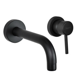Фото Смеситель для раковины из стены Giulini Futuro F6520-25NO черный матовый