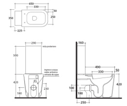 Унитаз напольный Galassia Meg11 (5413NE), цвет черный