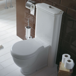 Фото Унитаз-компакт Globo Paestum (PA025.BI+PA137.BI+FI019+BA016) хром, белый