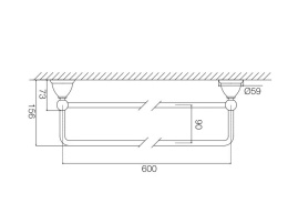 FIMA Carlo Frattini Style F6041/60CR Полотенцедержатель на 60 см